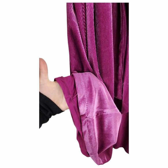 mossimo dress  v neck keyhole button back dusty mauve pink long sleeve sz XS - Picture 6 of 8